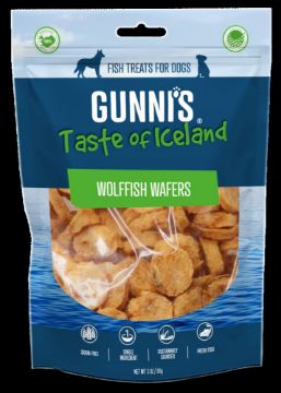 Picture of Gunni's Fish Dog Treats Wolffish Wafers 85g x 1