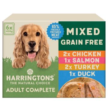 Picture of Harringtons Dog Tray Mixed 400g 6pk x 1