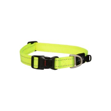 Picture of Rogz Utility Dayglo Yellow Large Side Release Adjustable Collar 13" - 22" x 1