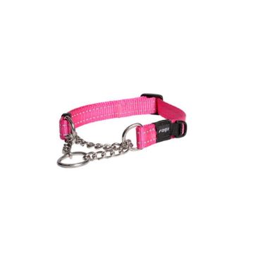 Picture of Rogz Utility Pink Medium (Snake) Obedience Half-Check Collar 10"-16" x 1