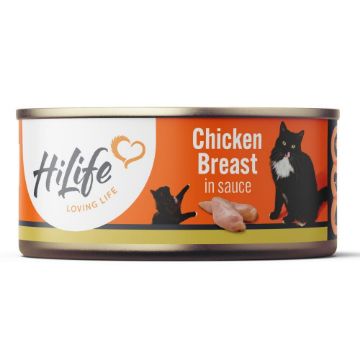 Picture of z [DISC] HiLife 'ION' Cat Can Luxury Chicken Breast in Sauce 70g x 12