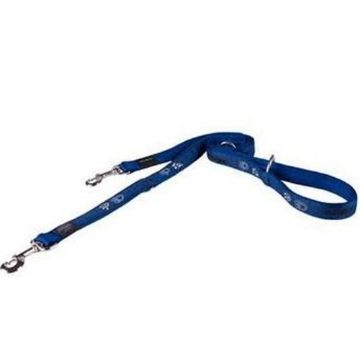 Picture of Rogz Fancy Dress Blue Paw Multi Lead Large 1.8m x 20mm x 1