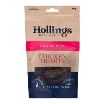 Picture of Hollings 100% Natural Chicken Hearts 60g x 12