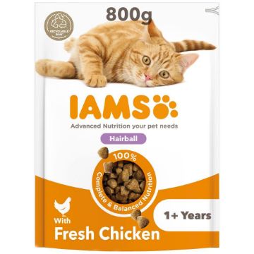 Picture of Iams Cat Hairball - Chicken 800g