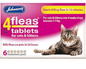 Picture of Johnson's 4-Fleas Cat & Kitten Flea Tablets - 6 Treatment x 1