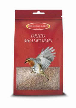 Picture of J&J Dried Mealworms 100g Bag x 12