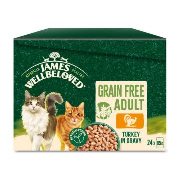 Picture of JWB Adult Cat Pouch BUMPER PACK Grain Free - Turkey 85g x 24 