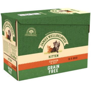 Picture of JWB Kitten Pouch Grain Free - Chicken 85g x 12