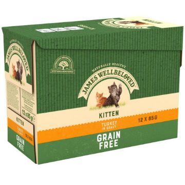 Picture of JWB Kitten Pouch Grain Free Turkey 85g x 12
