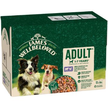 Picture of JWB Adult Dog Pouch Lamb & Chicken 90g 12pk x 1