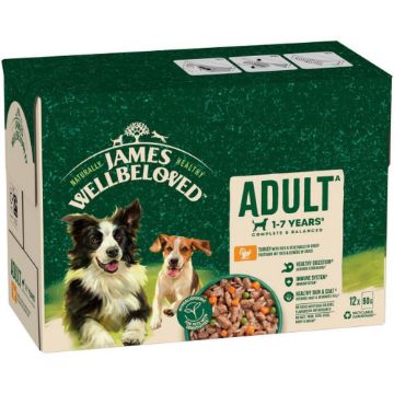 Picture of JWB Adult Dog Pouch Turkey 90g 12pk x 1