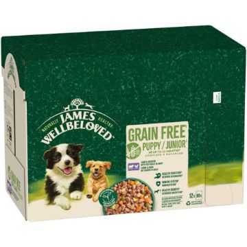 Picture of * JWB Puppy / Junior Pouch Grain Free Lamb & Chicken 90g 12pk x 1
