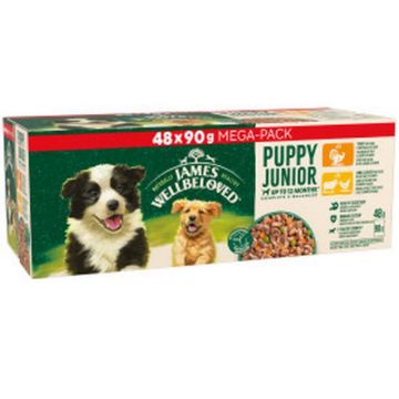 Picture of JWB Puppy / Junior Pouch Turkey, Lamb & Chicken 90g 48pk x 1