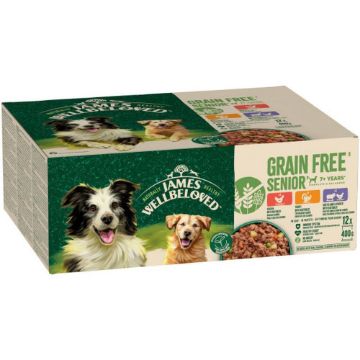Picture of JWB Senior Dog Can Grain Free Variety Pack 400g 12pk