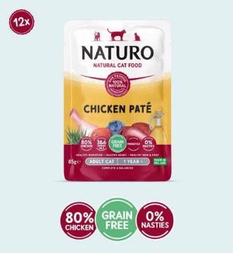 Picture of Naturo Adult Cat Pouch Chicken Pate 85g x 12