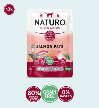 Picture of Naturo Adult Cat Pouch Salmon Pate 85g x 12