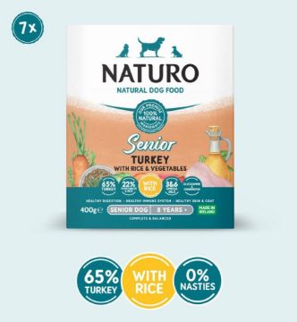 Picture of Naturo Senior Dog Tray Turkey, Rice & Veg 400g x 7