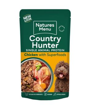 Picture of Natures Menu Country Hunter Dog Pouch - Free Range Chicken 150g 6pk x 3