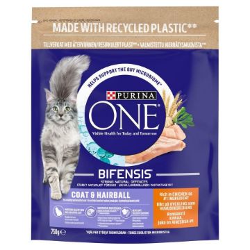 Picture of Purina One Cat Coat & Hairball Chicken 750g x 1