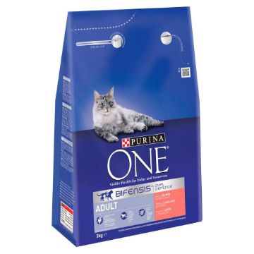 Picture of Purina One Adult Cat Salmon & Whole Grains 3kg x 1