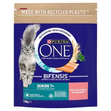 Picture of Purina One Cat Senior 7+ Salmon & Whole Grains 750g x 1