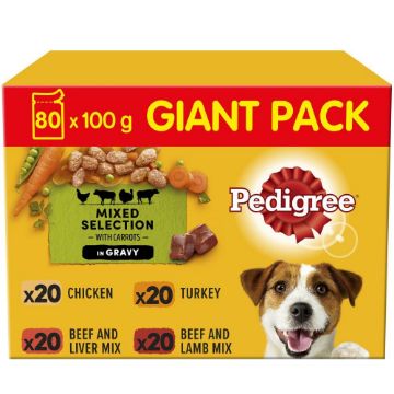 Picture of Pedigree Pouches Adult - Mixed Selection in Gravy 100g x 80