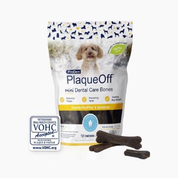 Picture of ProDen Plaque-Off Mini Dental Bones - Peanut Butter & Banana 20pk 340g x 1