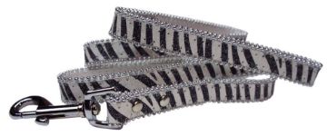 Picture of Pet London Dog Lead - Glitter Zebra Black x 1