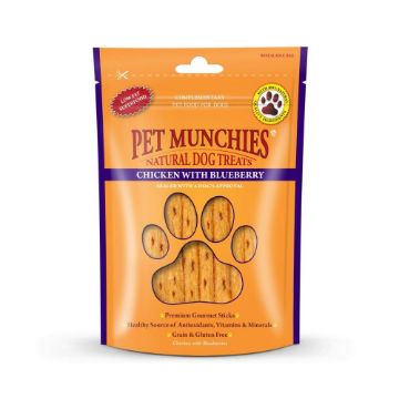 Picture of z [DISC] Pet Munchies Dog Treats Chicken with Blueberry Sticks 80g x 8