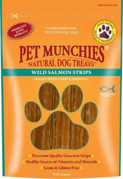 Picture of Pet Munchies Dog Treats - Wild Salmon Strips 80g x 8