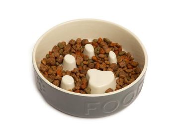 Picture of Scruffs Classic Slow Feeder Dog Bowl 20cm Grey x 1