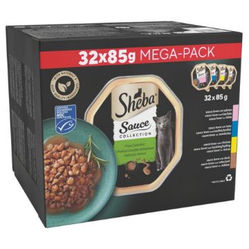 Picture of * Sheba Foils Sauce Collection Mixed Selection 85g 32pk x 1