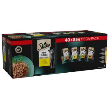Picture of Sheba Pouches Fine Flakes Poultry in Jelly MEGA PACK 85g 40pk x 1