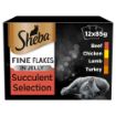 Picture of Sheba Pouches Fine Flakes Succulent Collection in Jelly 85g 12-Pack x 4