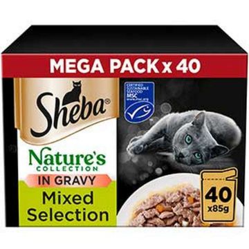 Picture of Sheba Pouch Natures Collection Mixed Gravy MEGA PACK 85g 40pk 