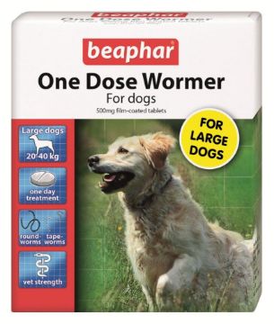 Picture of Beaphar One Dose Wormer Large Dog - 4 Tablet x 1