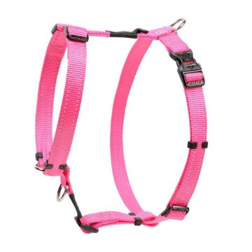 Picture of Rogz Utility Pink Extra Large (Lumberjack) H-Harness 23½"-39½" x 1