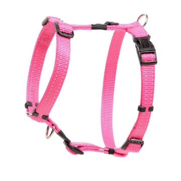 Picture of Rogz Utility Pink Medium (Snake) H-Harness 12½"-20½" x 1