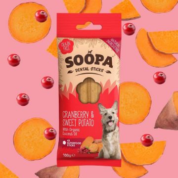 Picture of Soopa Dental Sticks - Cranberry & Sweet Potato 4-Stick 100g x 1