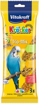 Picture of Vitakraft Budgie Trio Mix Kracker Sticks - Kiwi & Citrus / Sesame & Banana / Orange & Apricot x 7