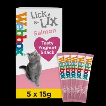 Picture of Webbox Cats Delight Lick-e-Licks - Salmon 5pk x 10