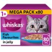 Picture of Whiskas Pouch 1+ Fish Favourites in Jelly 85g GIANT 80 Pack 