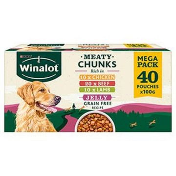 Picture of Winalot Pouch Meaty Chunks in Jelly 100g 40pk
