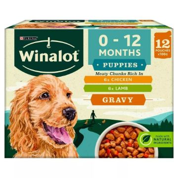 Picture of Winalot Pouch PUPPY Meaty Chunks in Gravy 100g 12pk x 4