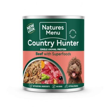 Picture of Natures Menu Country Hunter Dog Can - Beef & Superfoods 600g x 6