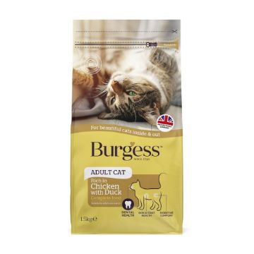 Picture of Burgess Adult Cat - Chicken & Duck 1.5kg