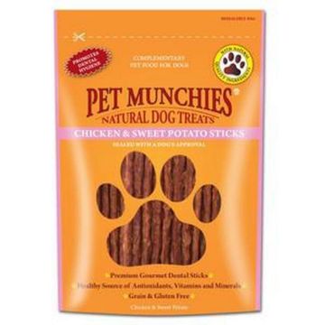 Picture of Pet Munchies Dog Treats - Chicken & Sweet Potato Sticks 90g x 8