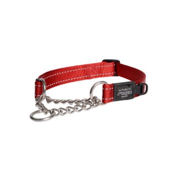 Picture of z [DISC] Rogz Utility Red Large (Fanbelt) Obedience Half-Check Collar 13" - 22" x 1