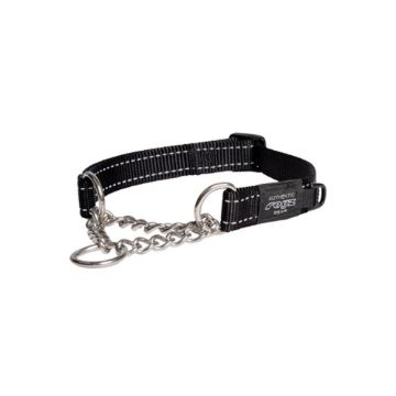 Picture of Rogz Utility Black Large (Fanbelt) Obedience Half-Check Collar 13" - 22" x 1