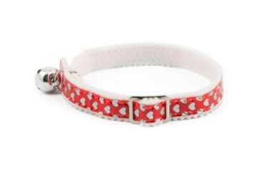 Picture of Ancol Cat Collar Reflective Gloss Heart Red x 3